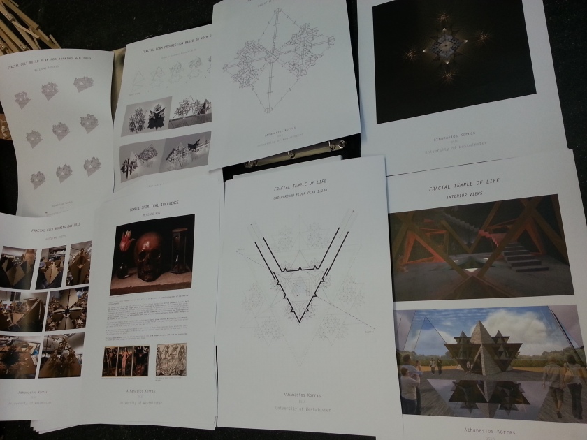 Thanasis Korras - Memento Mori Temple - Winner of the Burning Man Festival Grant - Recursive Koch Structures